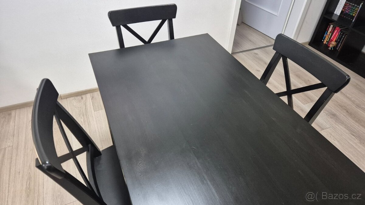 Stůl LERHAMN a 4 židle INGOLF - 4