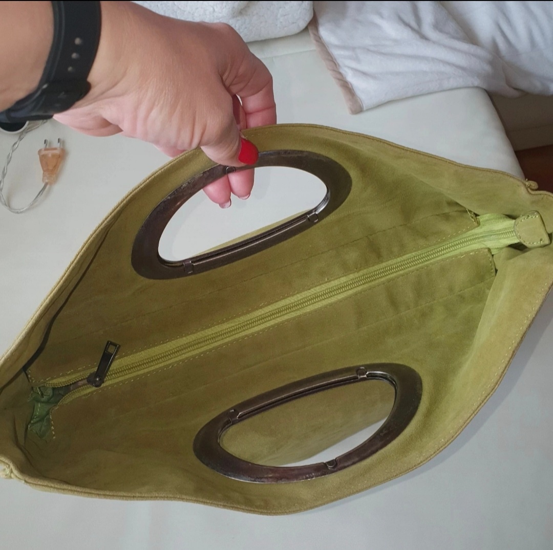 Olivová kabelka do ruky - 4