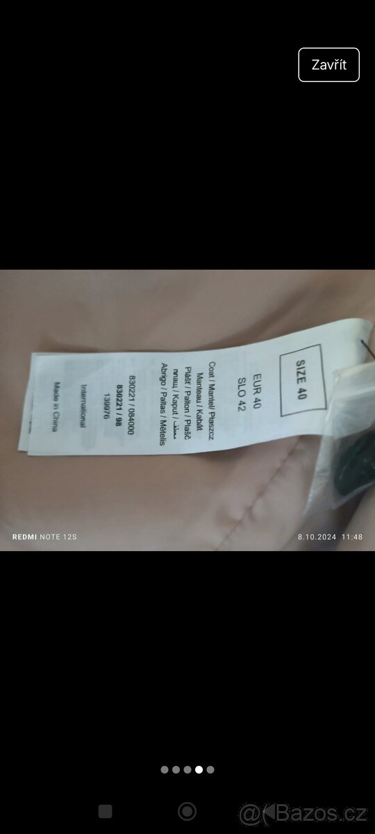 Béžový kabát ORSAY vel.40 - 4