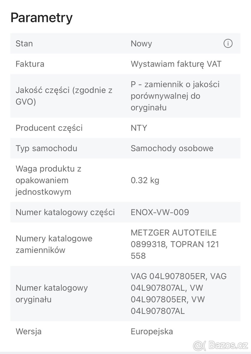 NOX SENZOR - ŠKODA SUPERB - 4