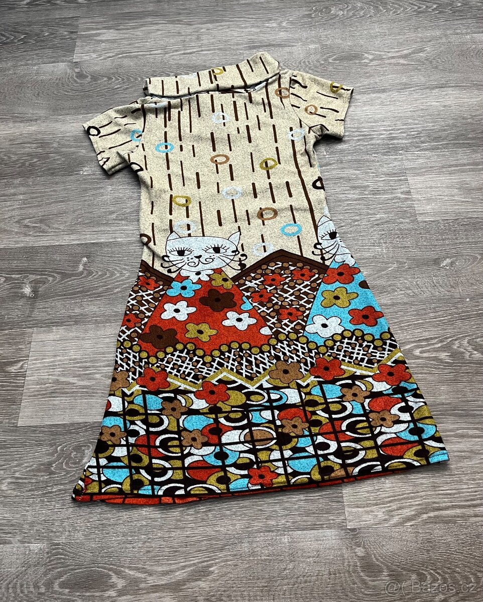 Šaty s kočkami, vel. S/M - 4