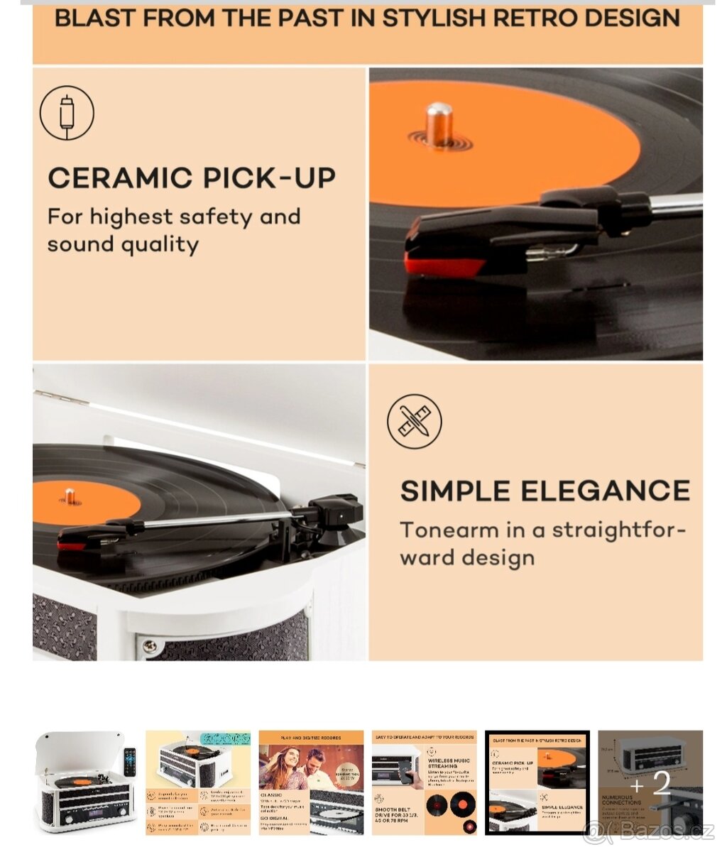 Belle Epoque 1908 DAB gramofon, DAB +, bluetooth - 4