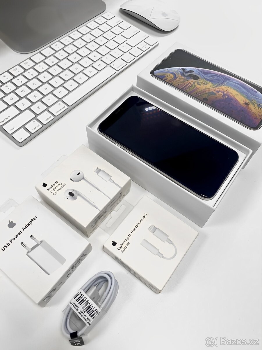 iPhone Xs Silver BATERIE 100% TOP - 4