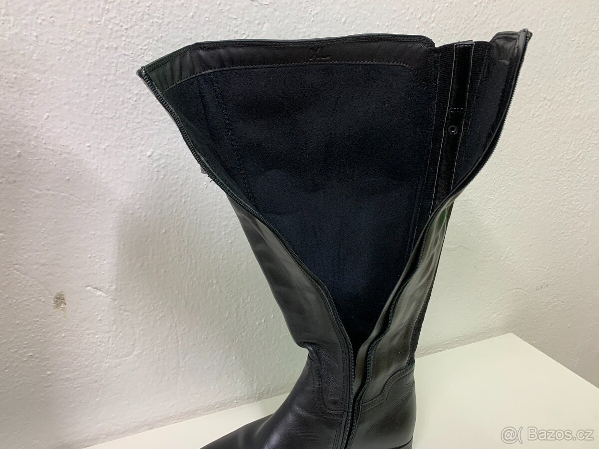 Dámské kožené kozačky Baťa - 4