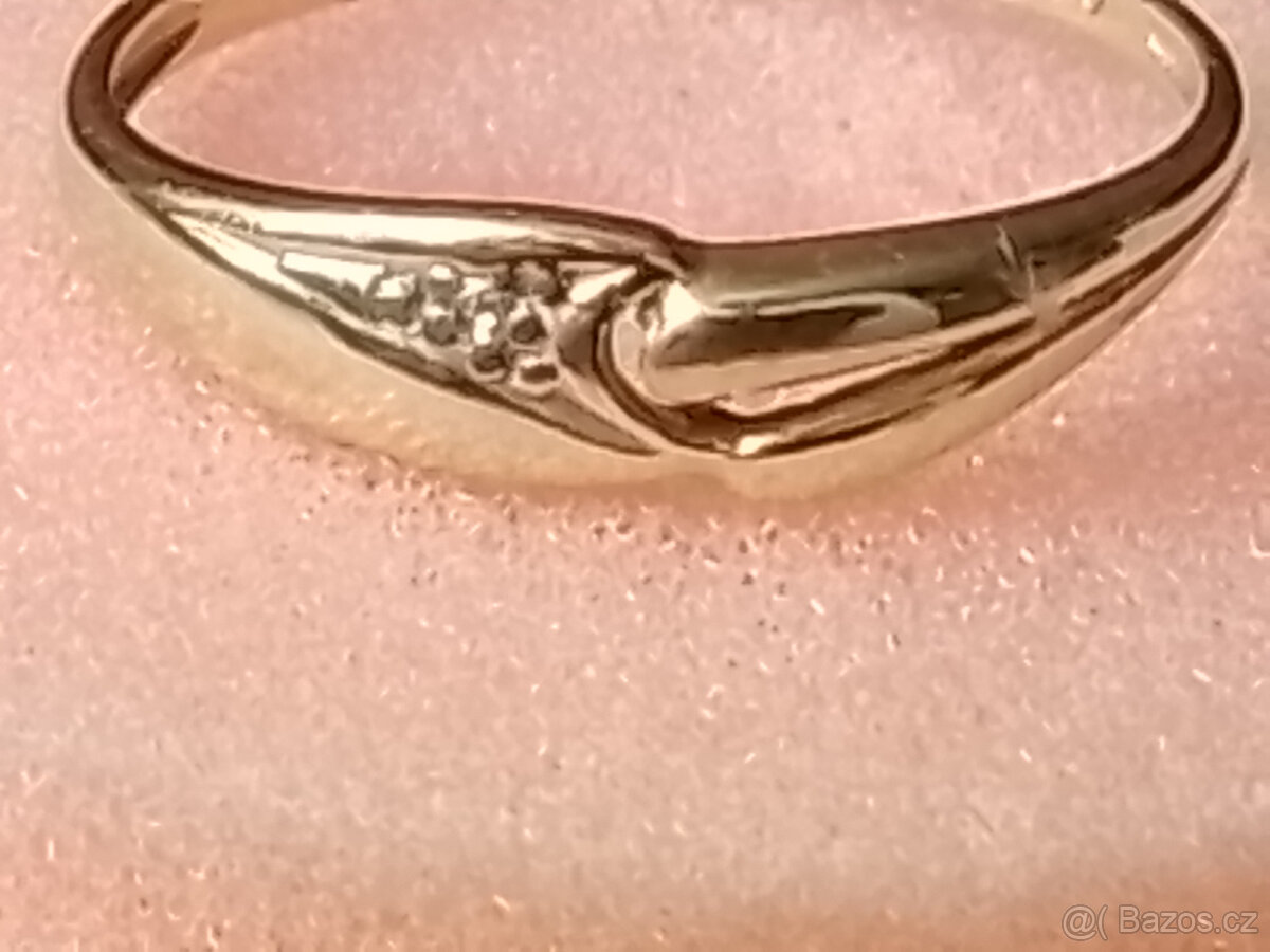 Prstýnek s diamantem 585/1000 - 4