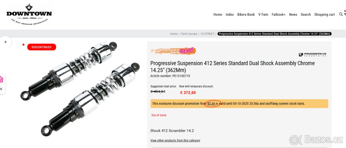 Zadní tlumiče Progresive 14,25" - 4