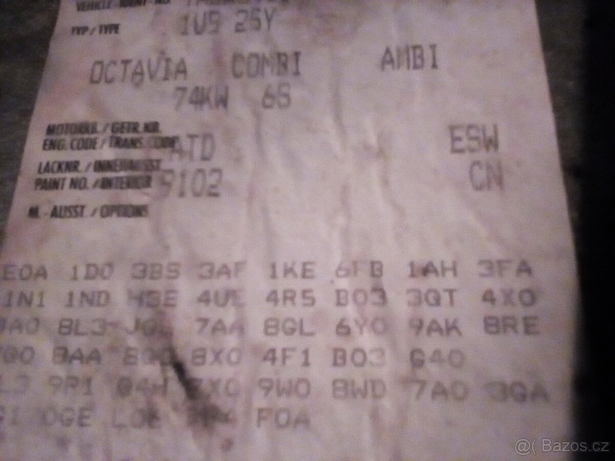 DILY SKODA OCTAVIA 1.9TDI 74KW 4X4 - 4