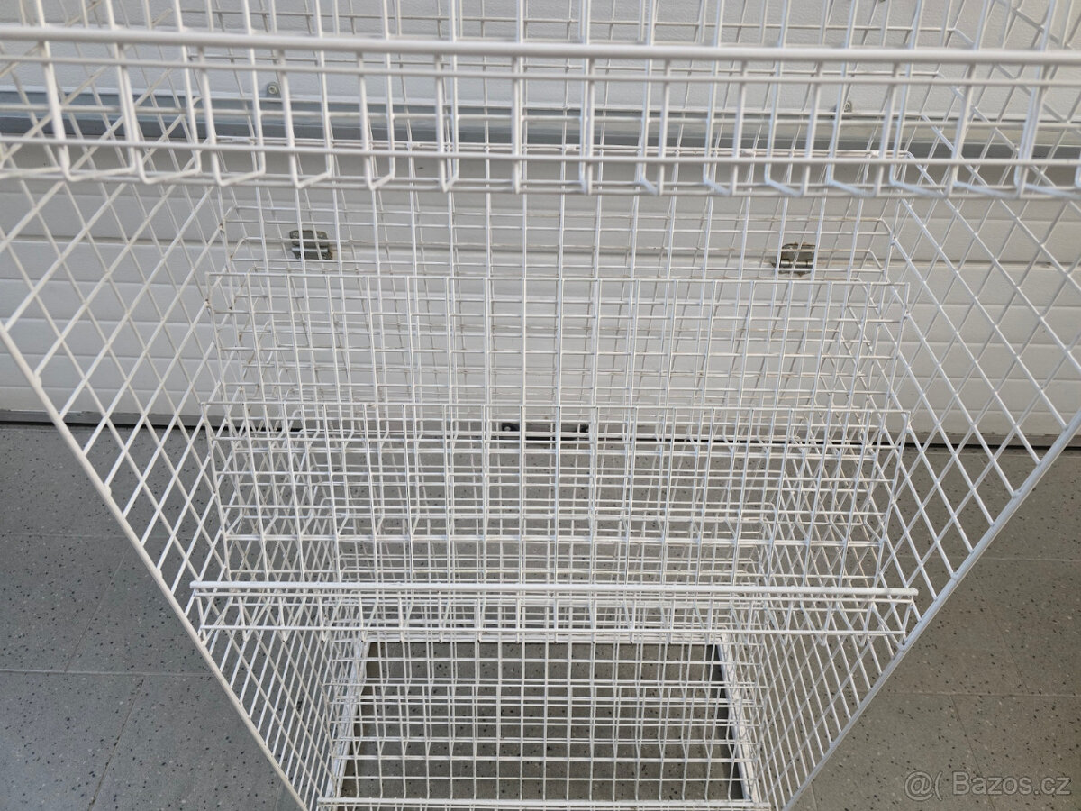 Regál drátěný na časopisy a noviny PNS Bílý 151x69x35cm - 4