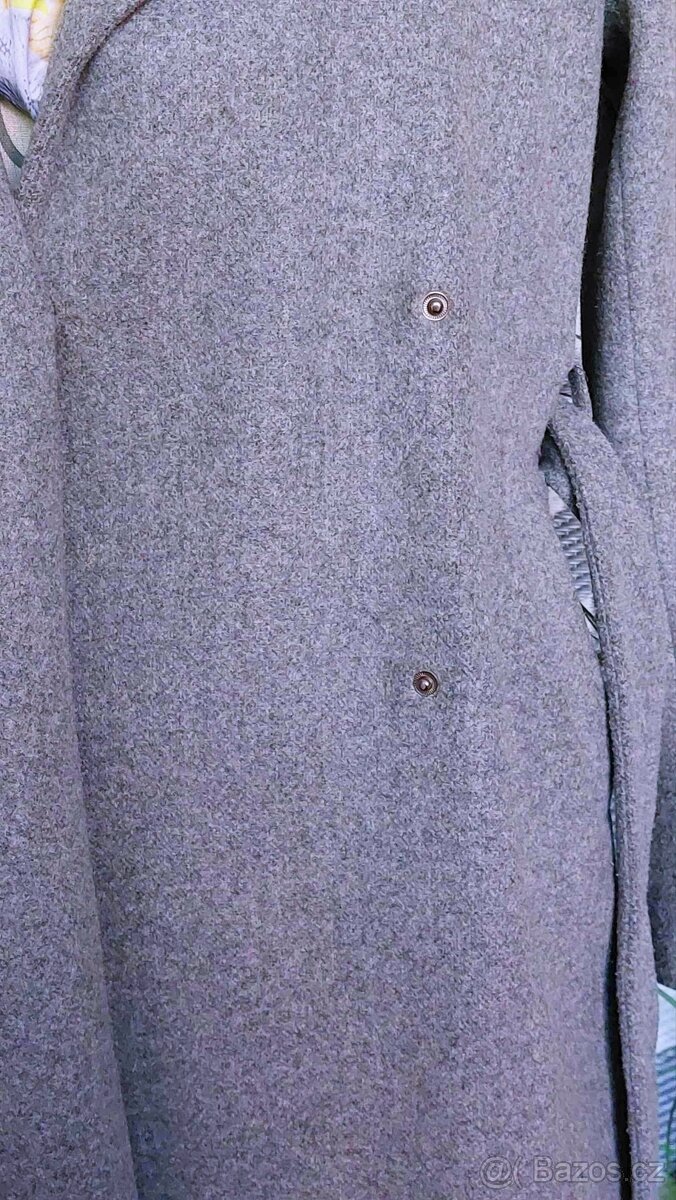 SENZAČNÍ VLNĚNÝ TRENČKOT KABÁTEK-RESERVED-vel. 34 - 4