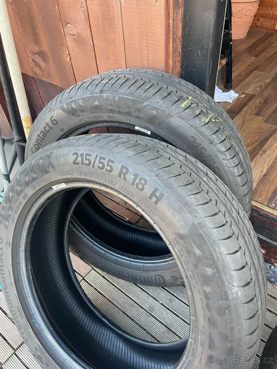 4x Letní Continental PremiumContact 6 – 215/55 R18 95H - 4