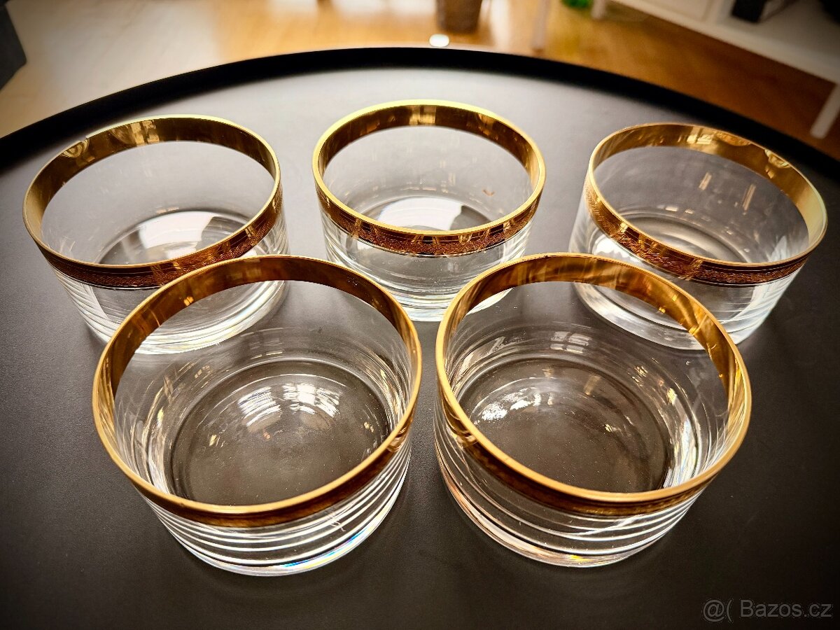Skleněné zlacené misky - 4