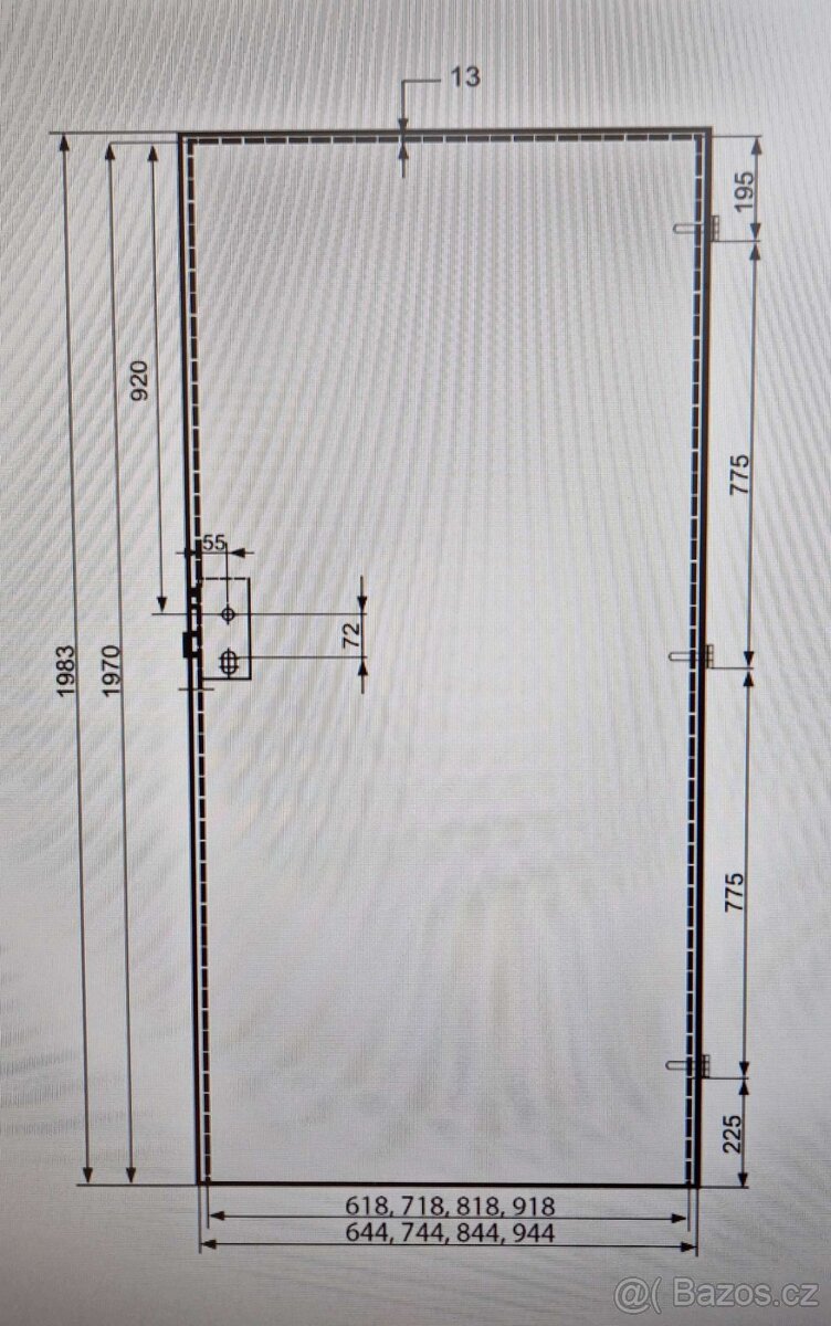Dveře Voster 80L bílé - 4