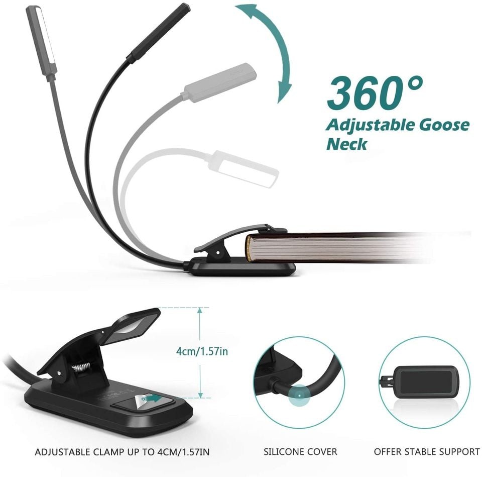 USB lampička na čtení s klipsem Omeril LD100 - 4