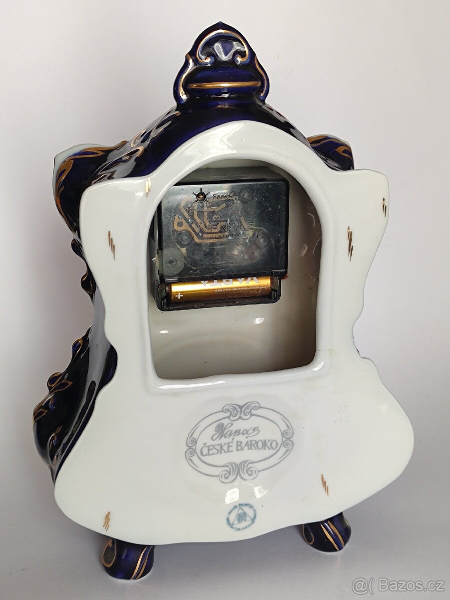 Hodiny Royal Dux, porcelán, starožitné, funkční, pošta 79.- - 4