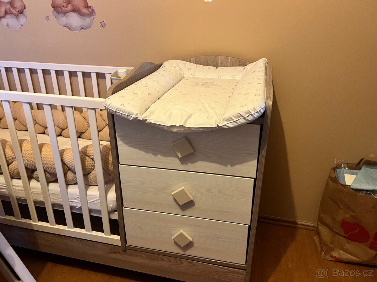 Dětská postýlka s prebalovakem - 4