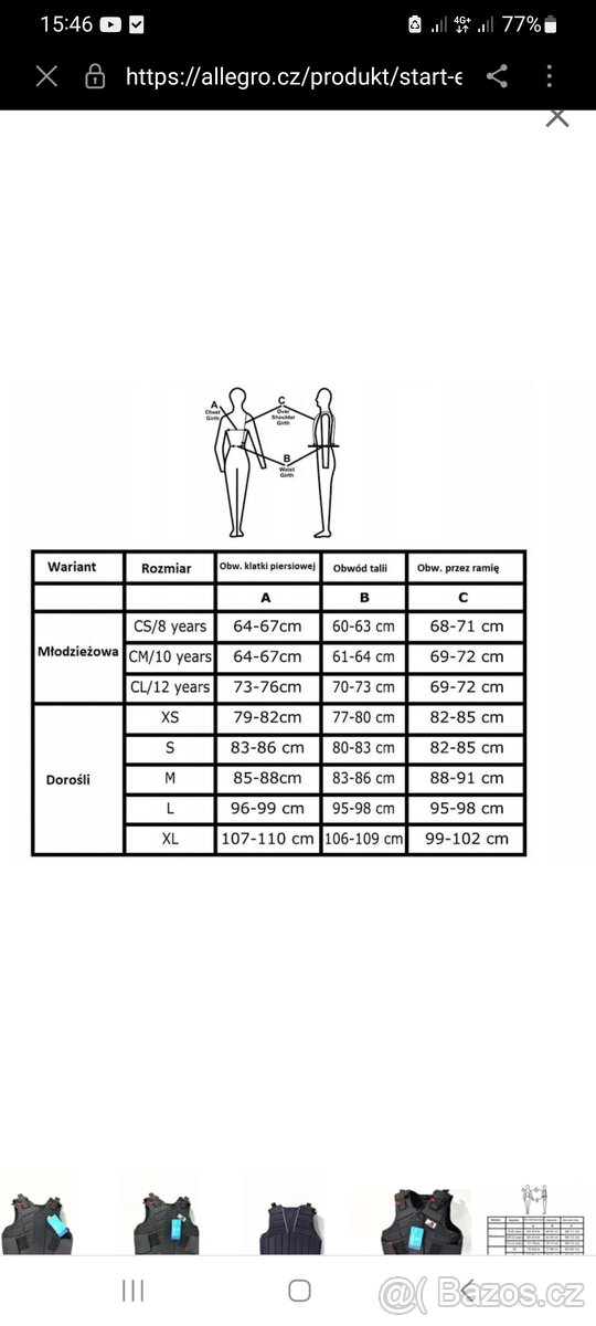 Jezdecká bezpečnostní vesta vel.10 - 4