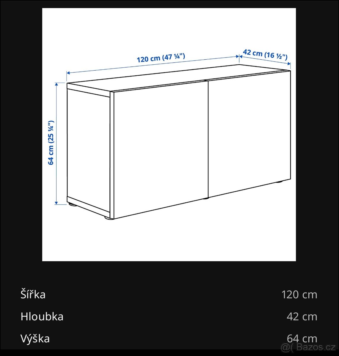 IKEA BESTA komoda dub - 4
