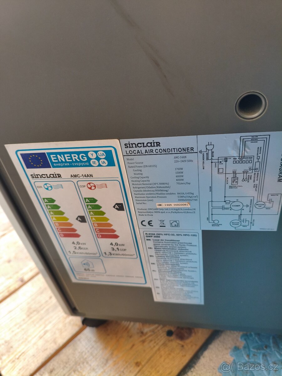 Klimatizace Sinclair AMC-14AN mobilní - 4