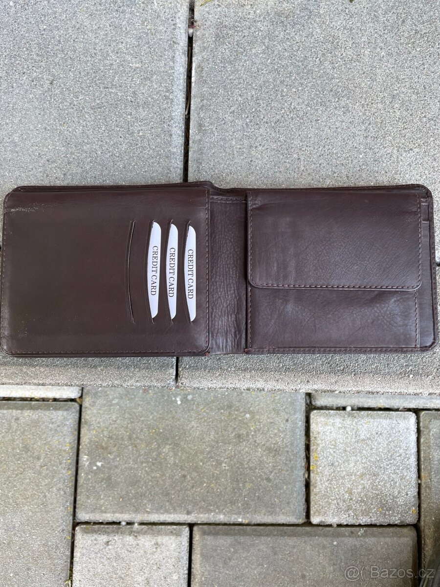 Kožená hnědá peněženka - 4