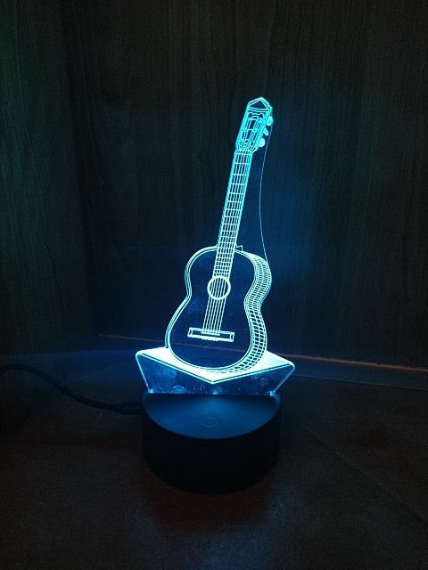 3D RGB lampička kytara - 4