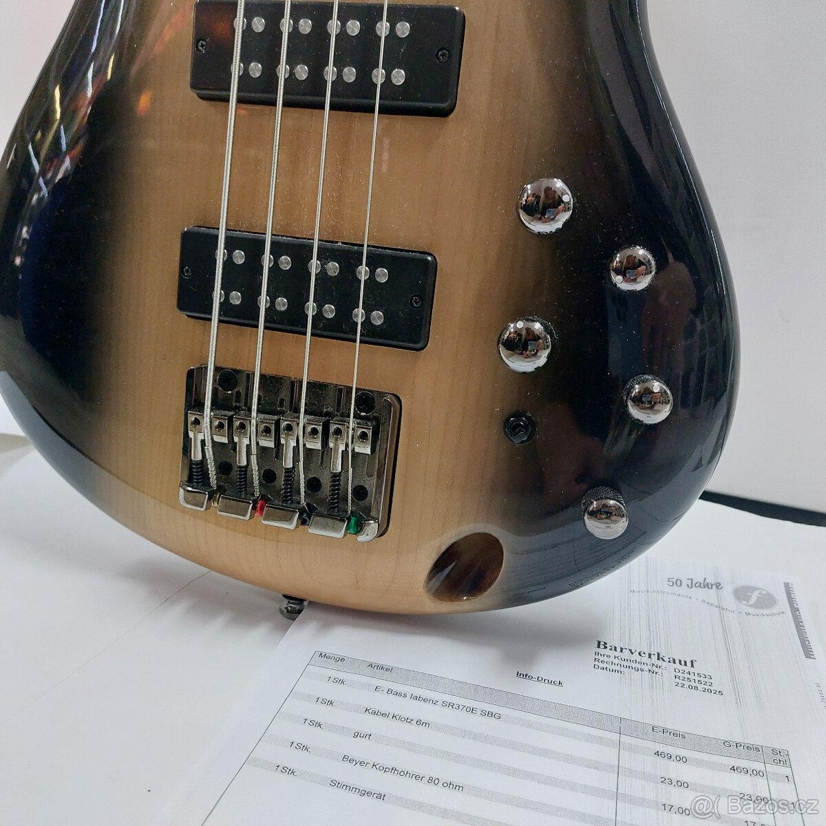 Elektrická baskytara Ibanez, ZÁNOVNÍ, DOKLAD, ZÁRUKA - 4