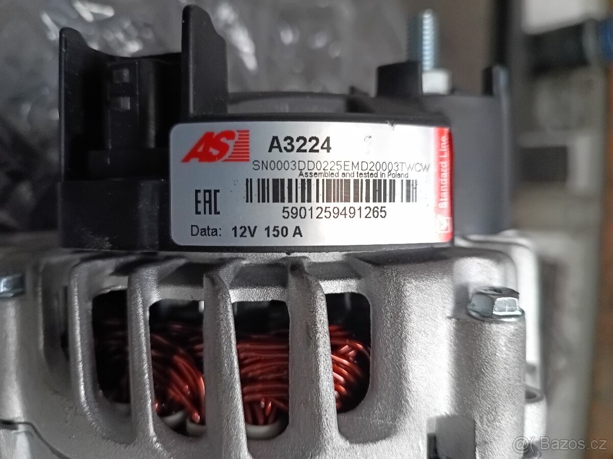 NOVÝ alternátor AS-PL A3224 Renault, Volvo, Nissan, Opel,..