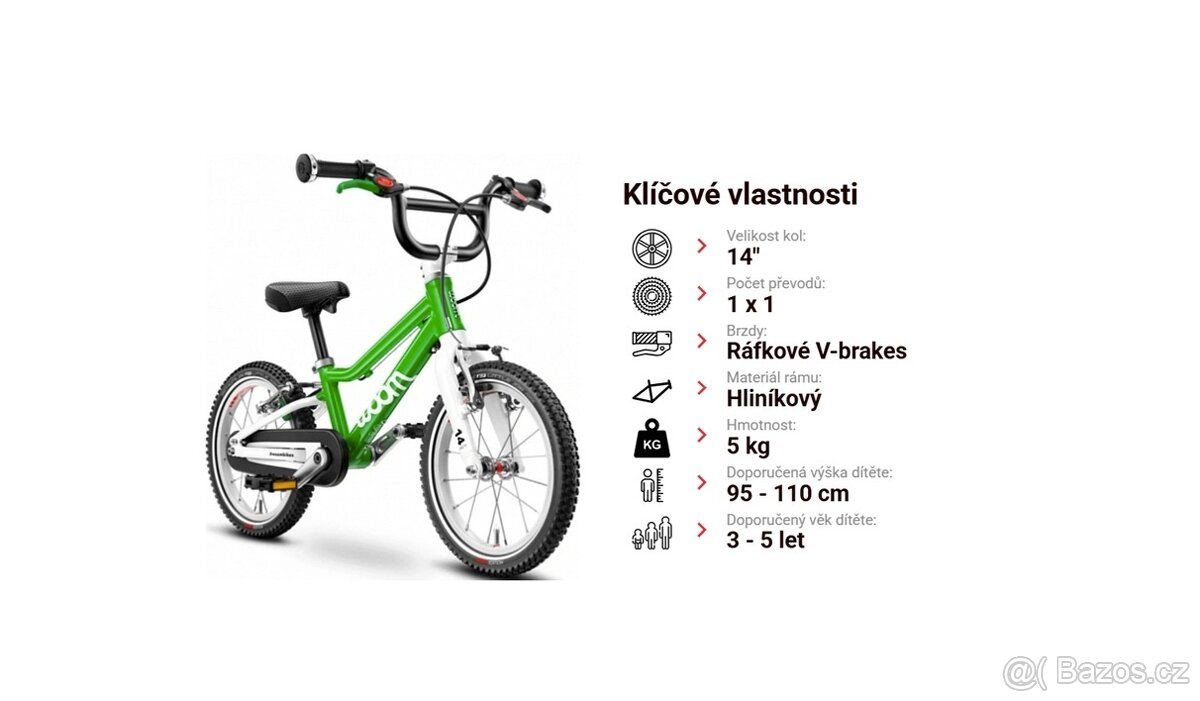 Dětské kolo Woom 14 (velikost 2). - 4