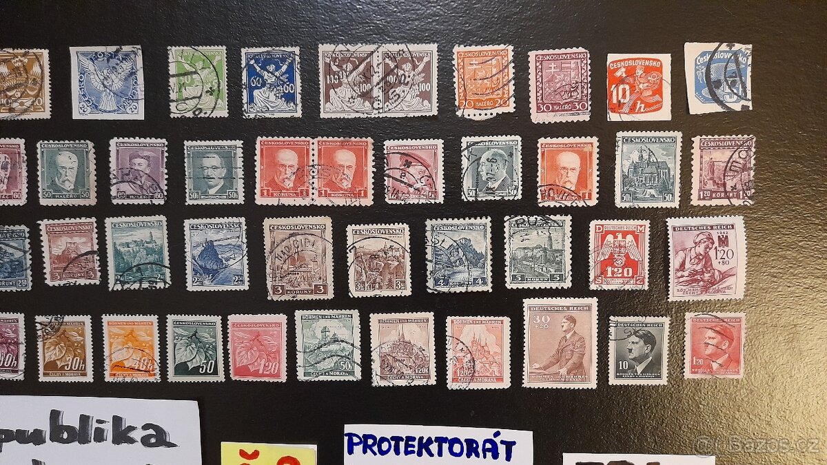 Poštovní známky I.REPUBLIKA + Protektorát č.2 50ks - 4