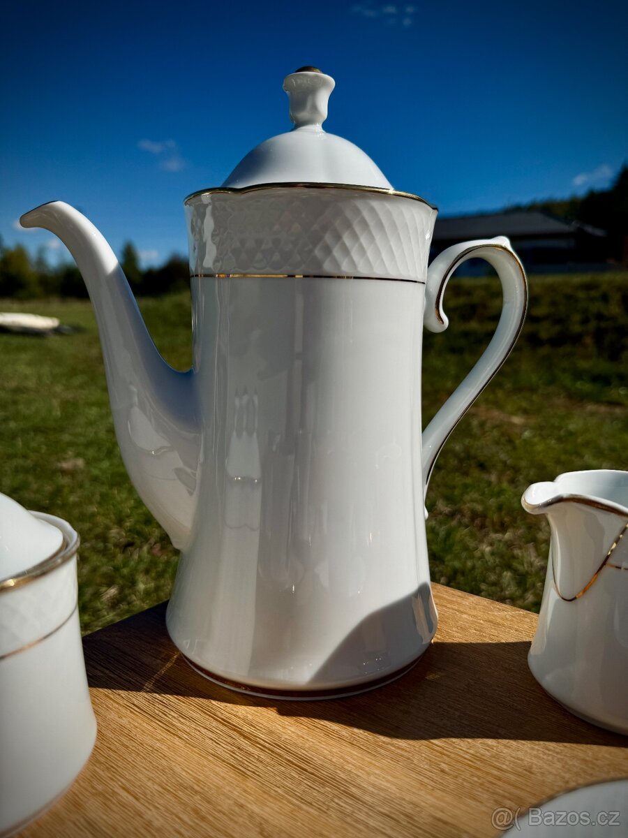 Čajová souprava Winterling Bavaria – porcelán se zlatou link - 4