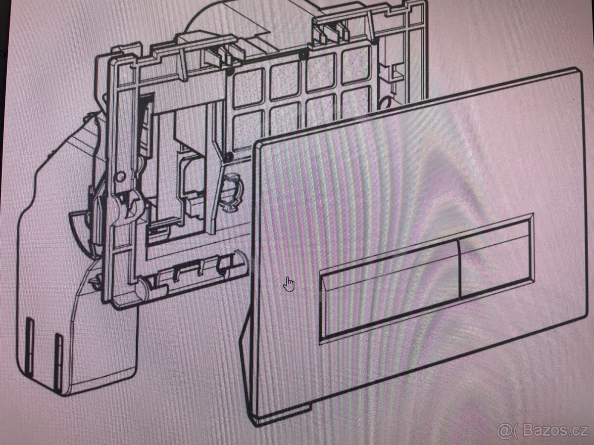 Geberit ovládací tlačítko s odsáváním zápachu sigma40 Nové - 4