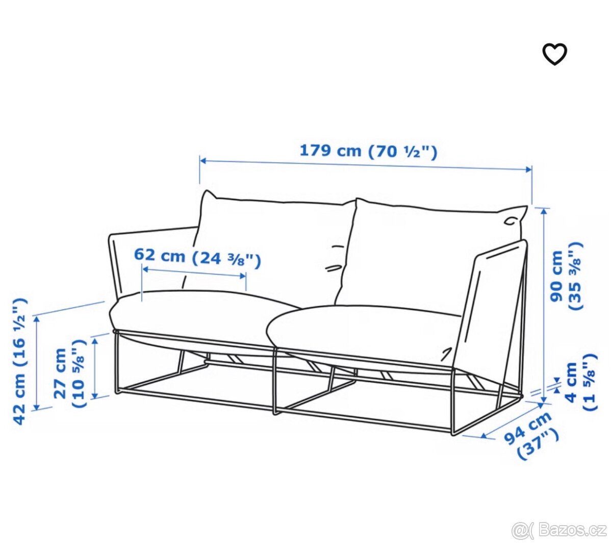 Zahradní sedačka HAVSTEN IKEA - 4