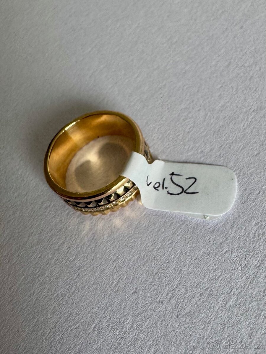 Zlatý prsten 18K, 6,80 g, vel.52 - 4