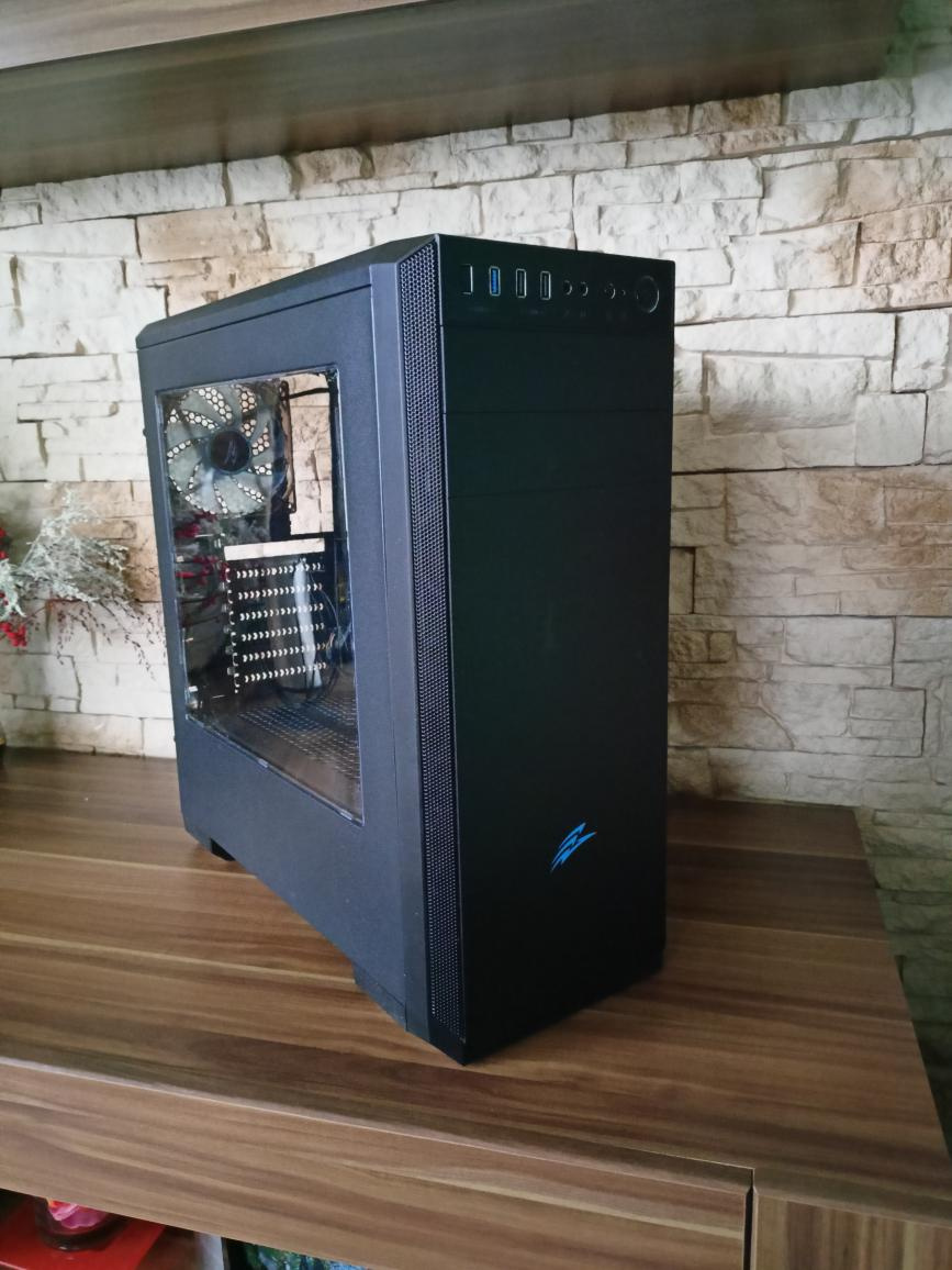 ATX case EVOLVEO T3 + 3x LED BLUE FAN + 350W zdroj - 4