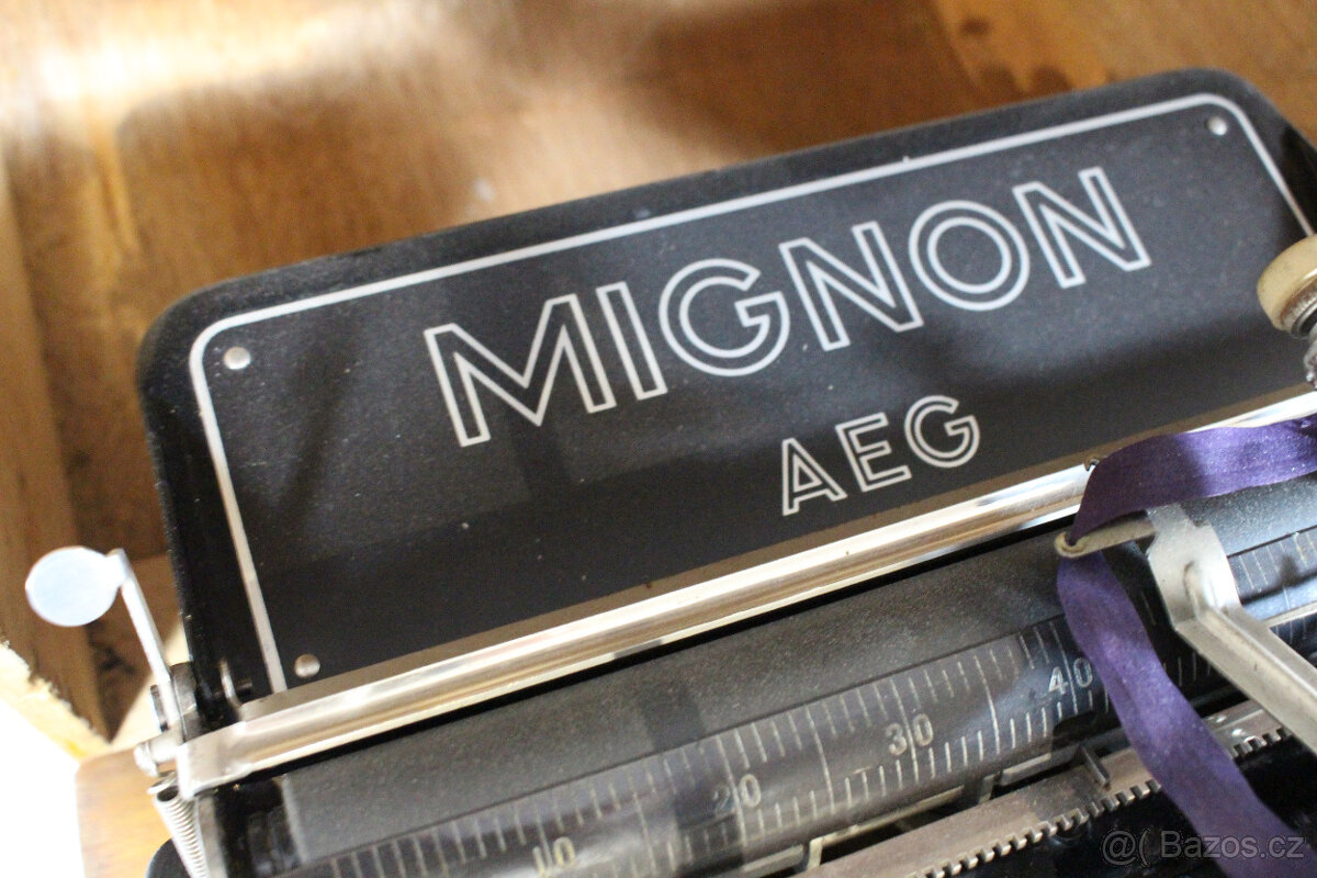 starožitný psací stroj AEG Mignon - 4