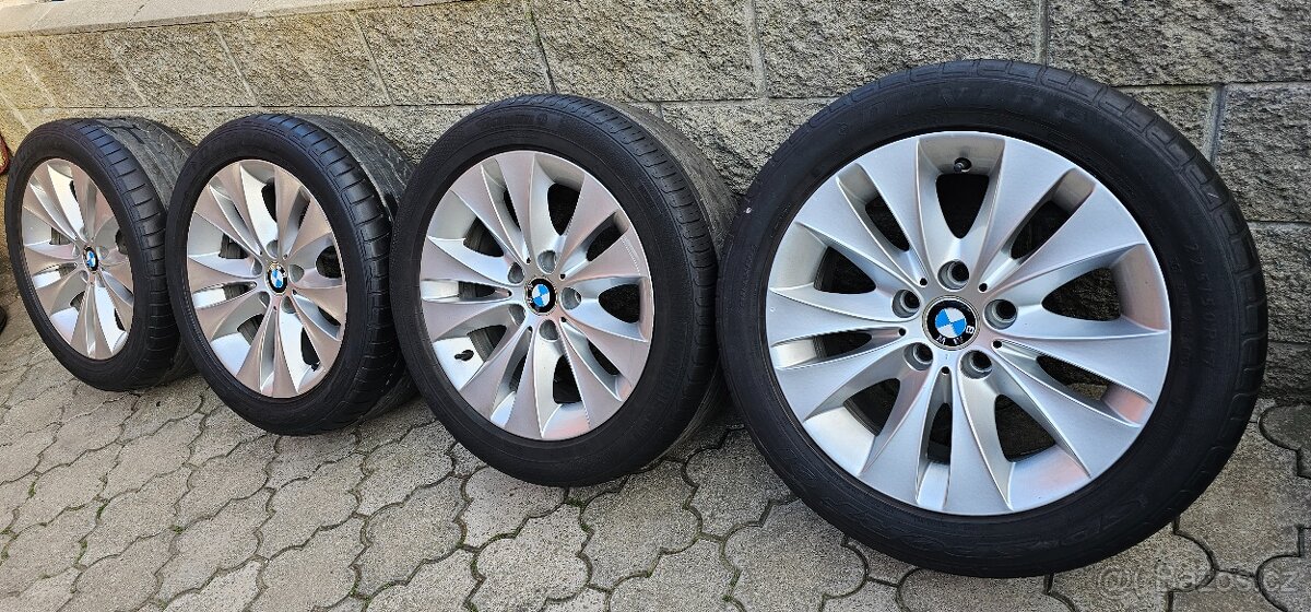 Originál alu BMW 5 E60 5x120 225/50 R17 letní