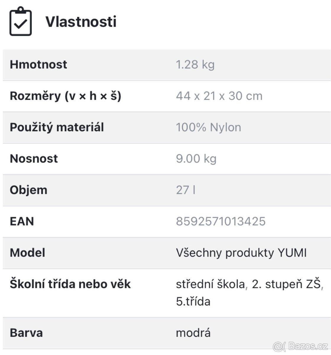 Školní studentský batoh modrý s puntíky TOPGAL - 4