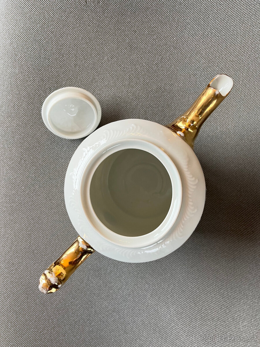 Starožitná porcelánová konvice 1.4l, Haas&Czjzek - 4