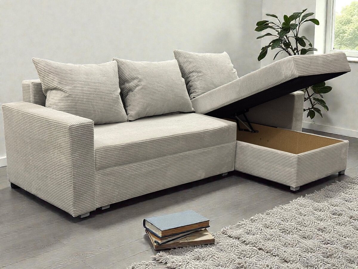 Nová rozkládací sedačka 240x146 Šedá - 4