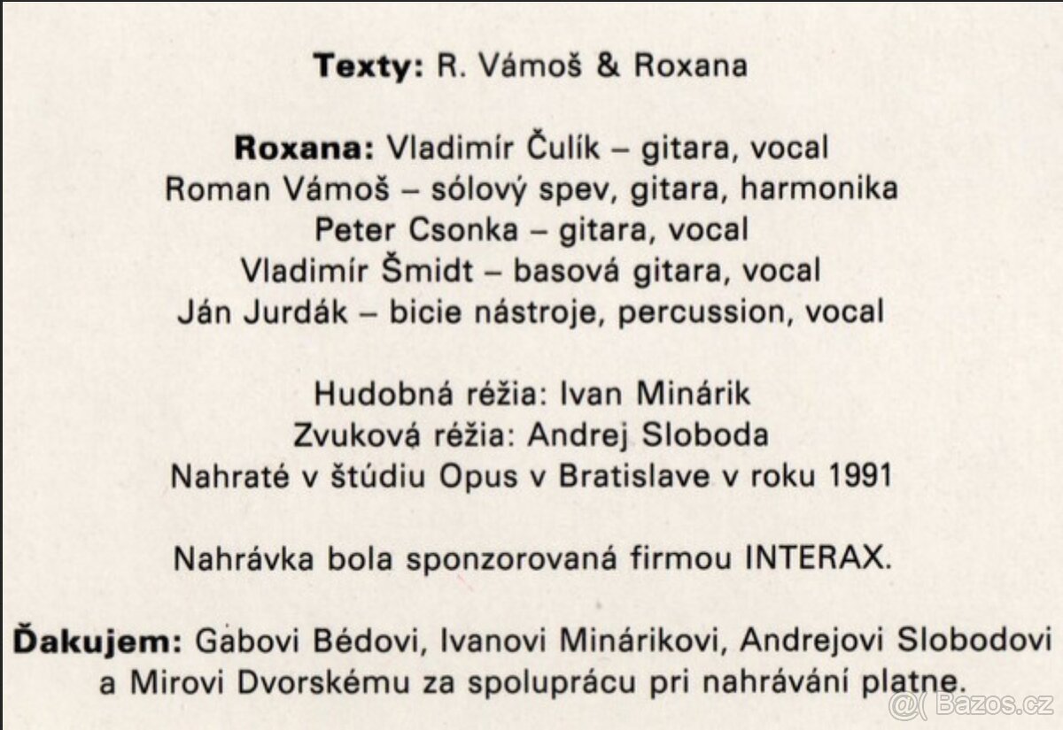 Roxana '91 vinyl ULTRA rarita - 4