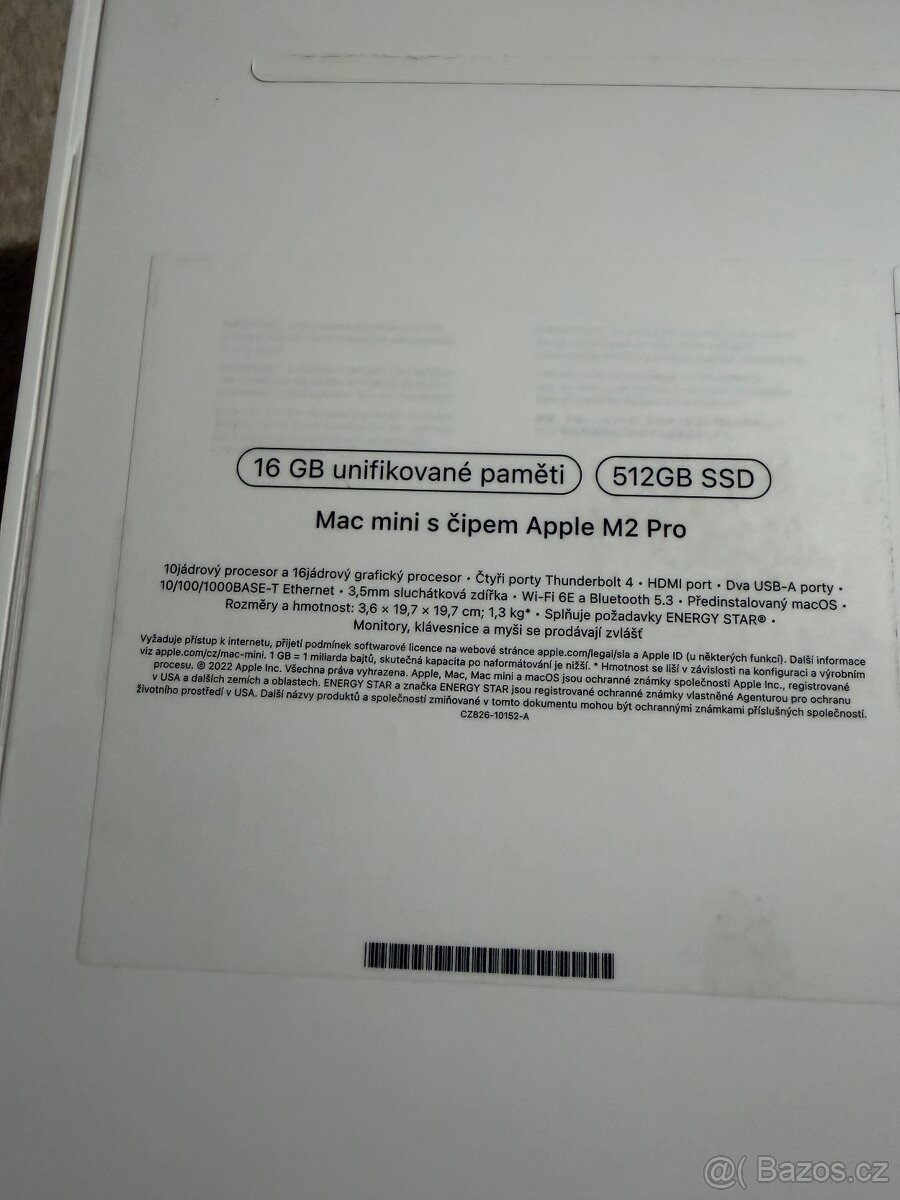 Predám Mac mini M2 Pro – 16 GB RAM, 512 GB SSD - 4
