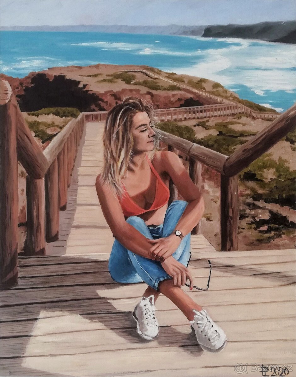 Ručně malovaný obraz – olejomalba – příroda - 4