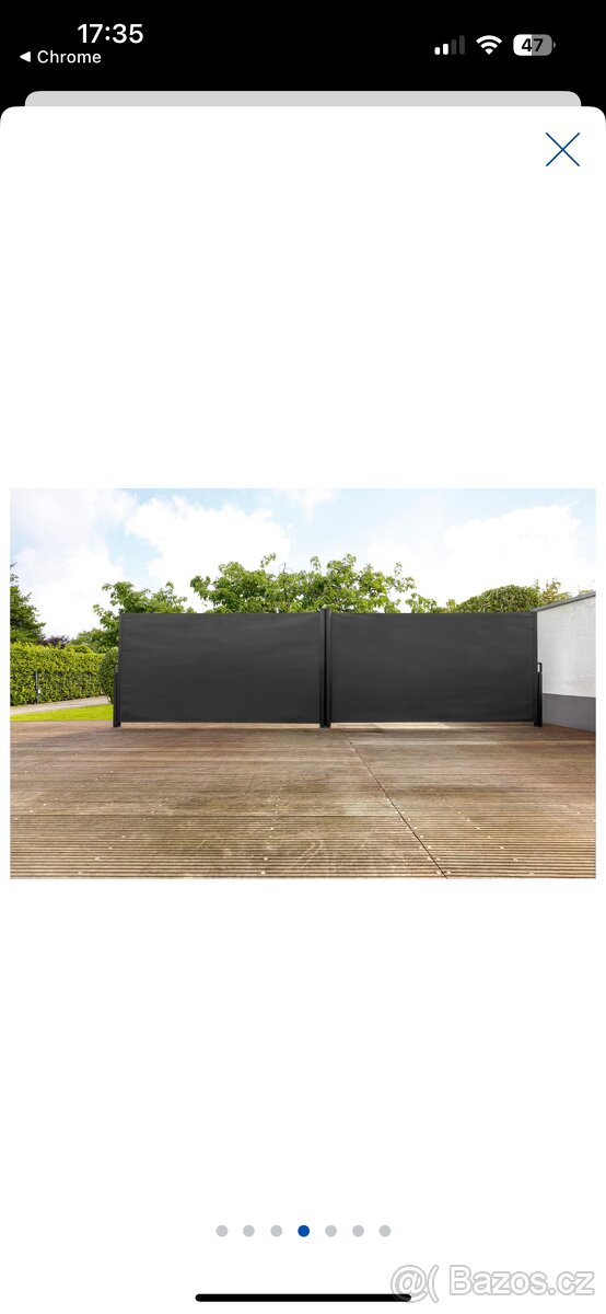 Zahradní dvojitá boční markýza - 4