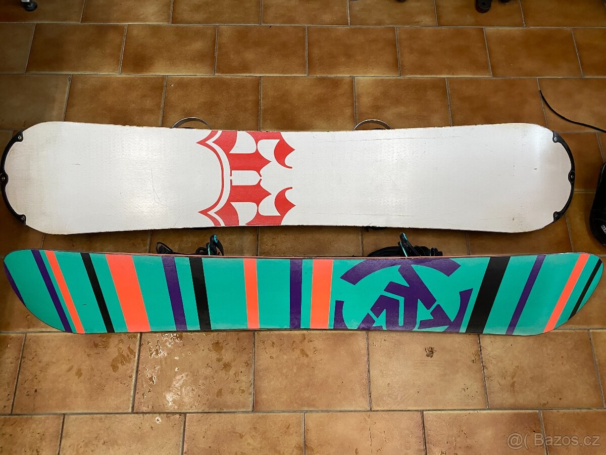 2x snowboard 150 a 158 cm boty 38 43 a komplet příslušenství - 4