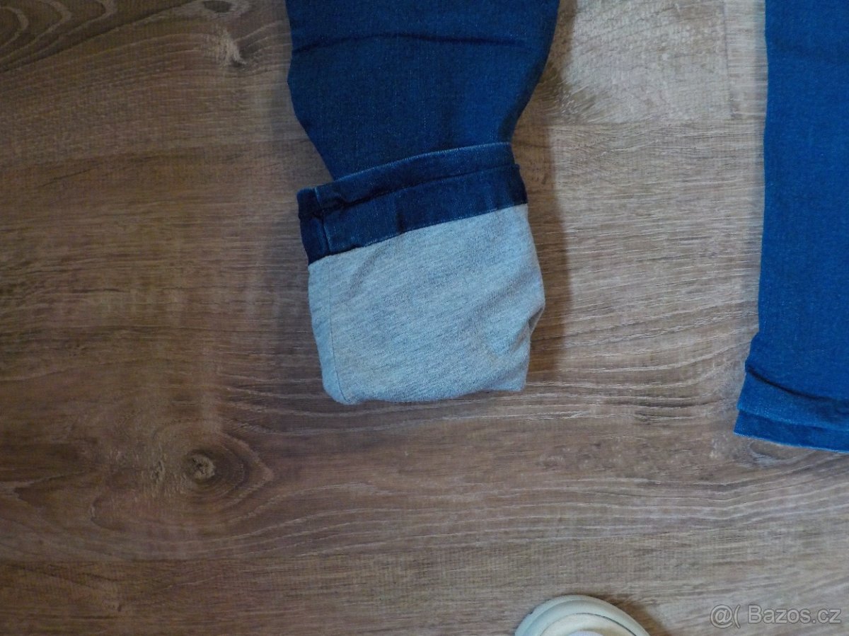 Dívčí značkové oteplené rifle C&A vel. 140 - 4