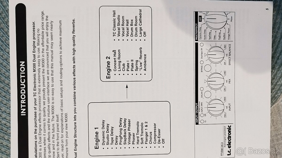 prodám hall a efekty TC Electronic M300 dual procesor - 4