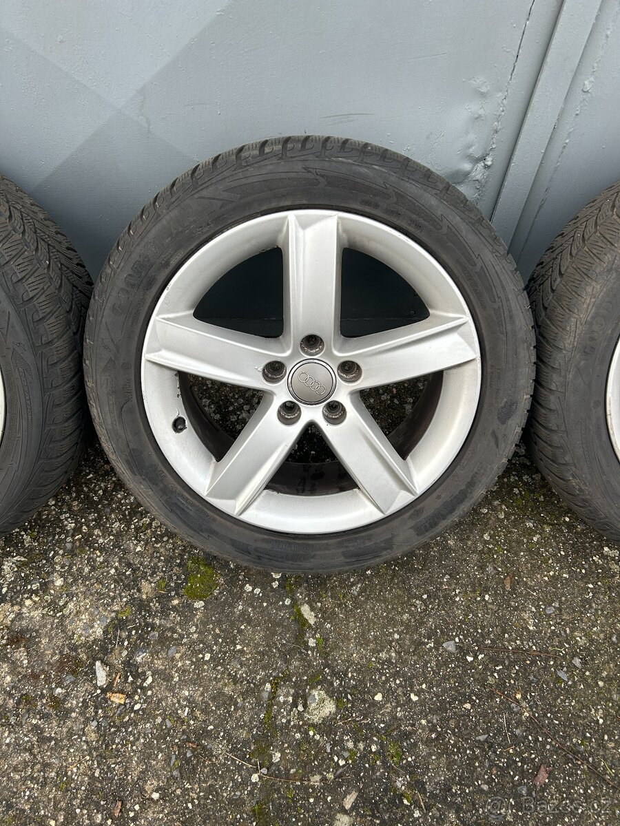 Alu kola R17 5x112 Audi + Zimní pneu 225/50/17 Goodyear - 4
