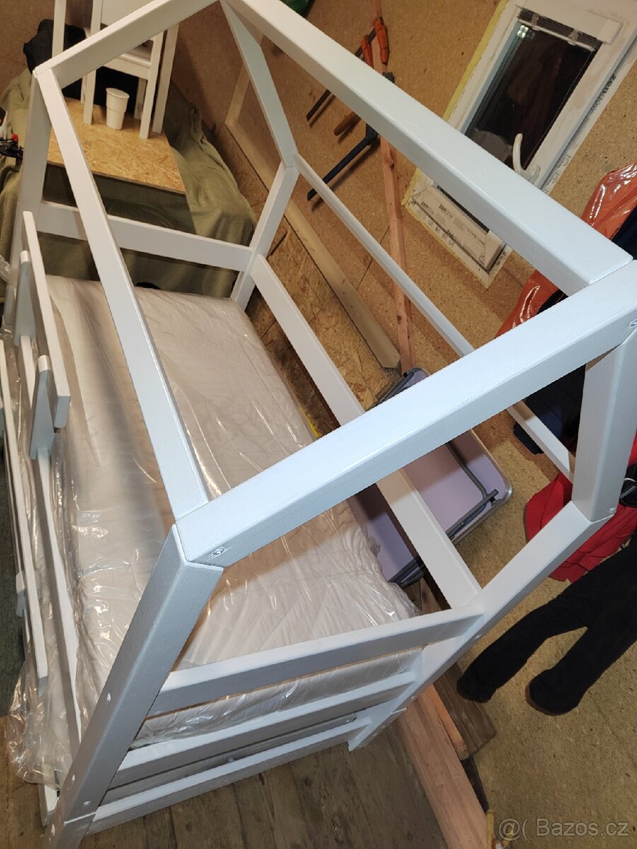 Dětská domečková dvou postel 160x80cm - 4