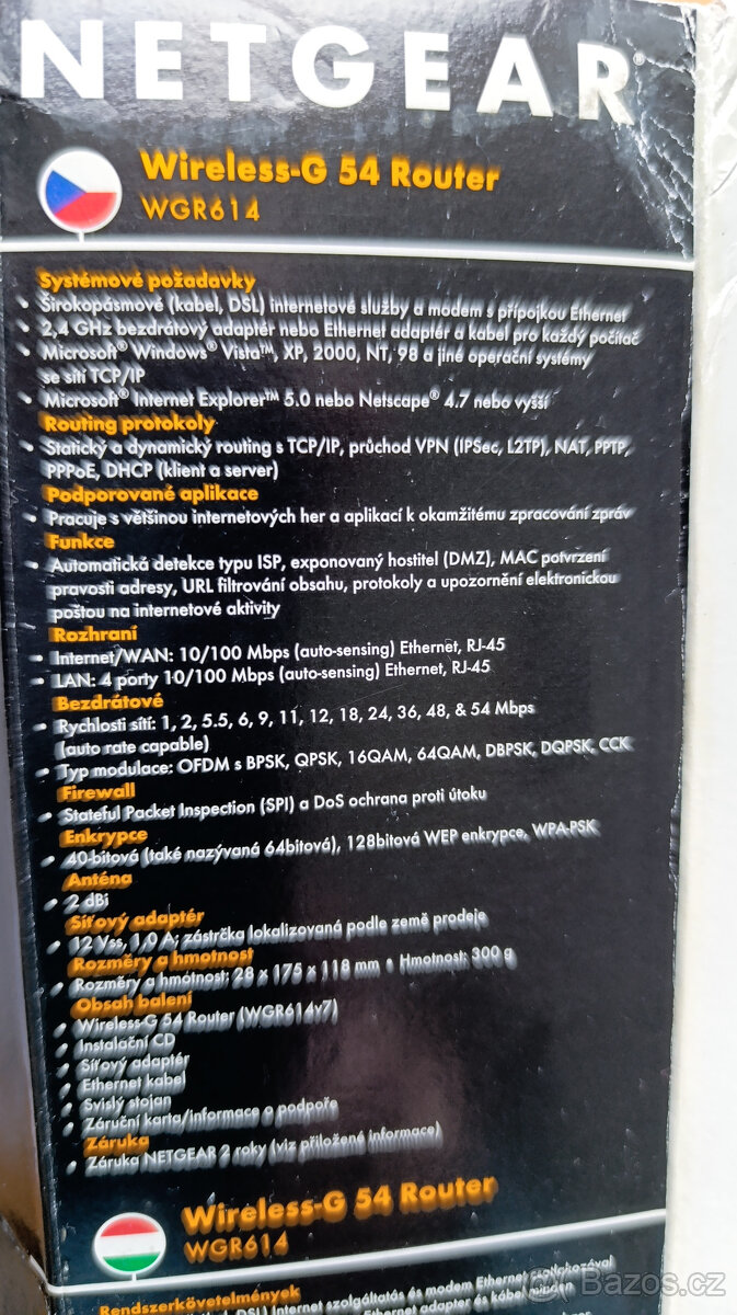 WiFi router Netgear WGR614 - 4