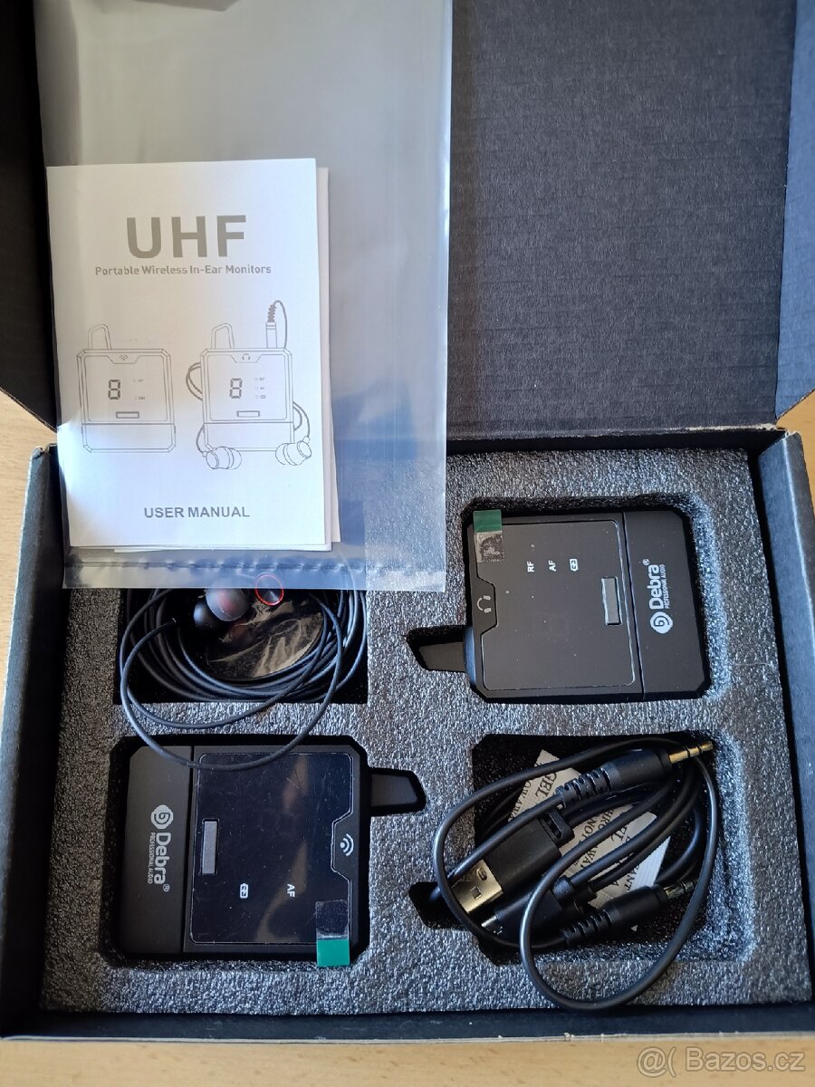 Prodám bezdrátový kit pro IEM Debra ER-Mini SLEVA na 600,-Kč - 4