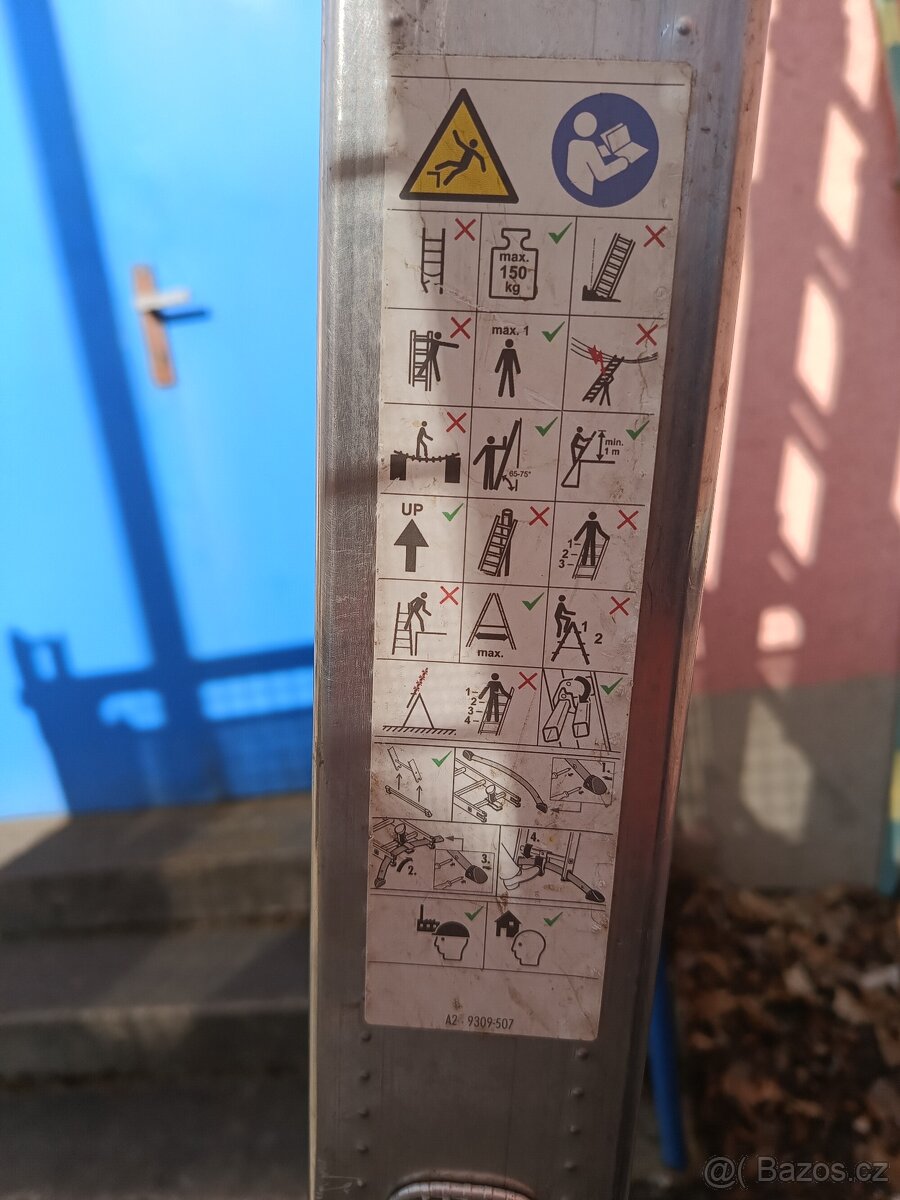 Žebřík HAILO S100 ProfiLOT 2x9+8 - 4